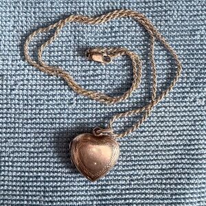 Sterling Silver Heart Locket Pendant Necklace